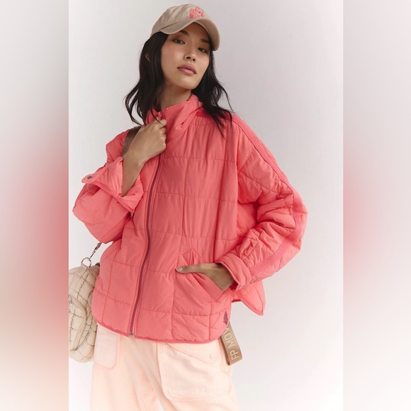 FP Movement by Free People Jackets & Blazers - Free People FP Movement Pippa Packable Puffer Jacket Neon Coral Small